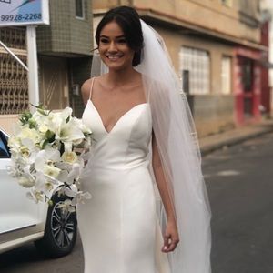 Double layered tulle Wedding Veil